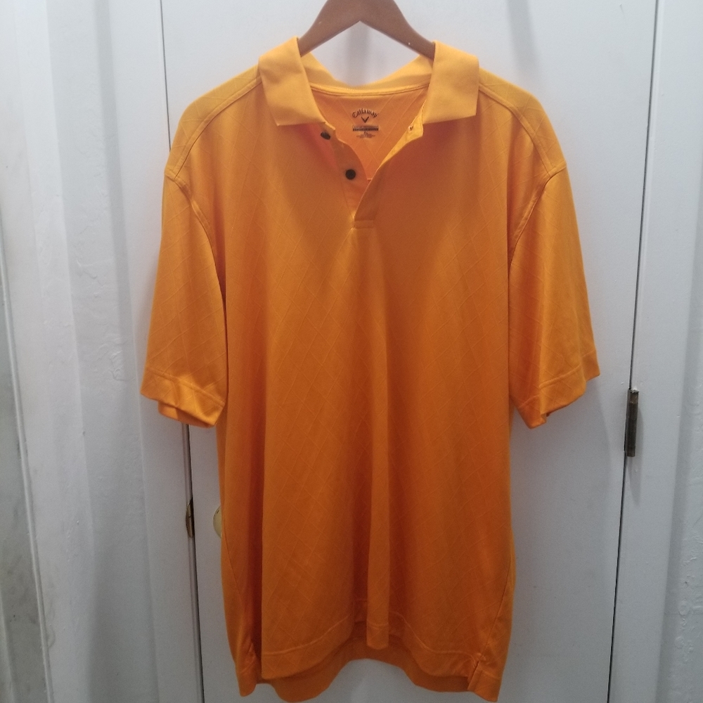 Callaway Moisture Wicking Orange Polo XL